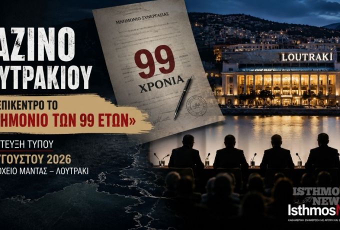 Συνέντευξη Τύπου στο Λουτράκι για Καζίνο και «μνημόνιο 99 ετών»